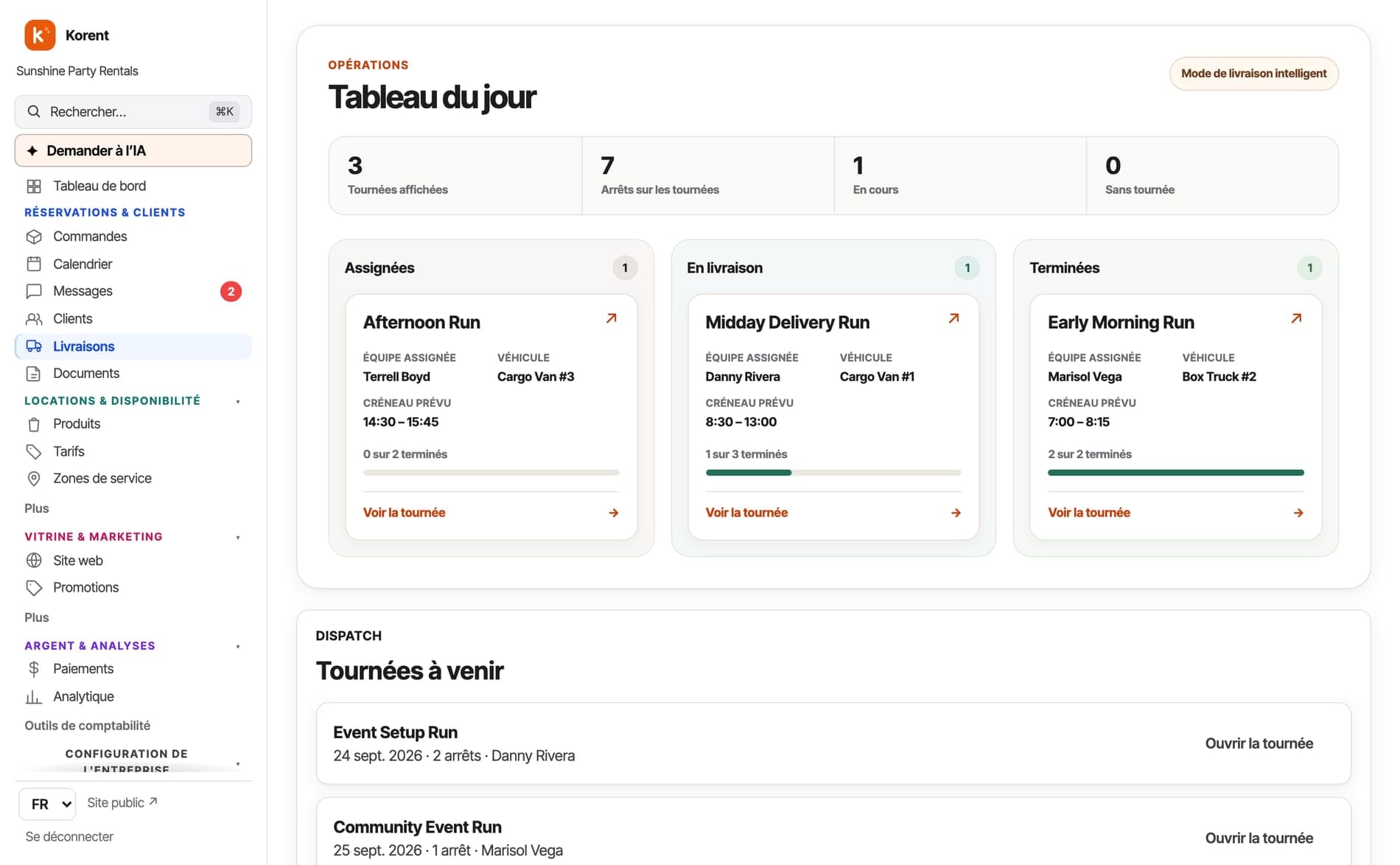 Optimisation des tournées