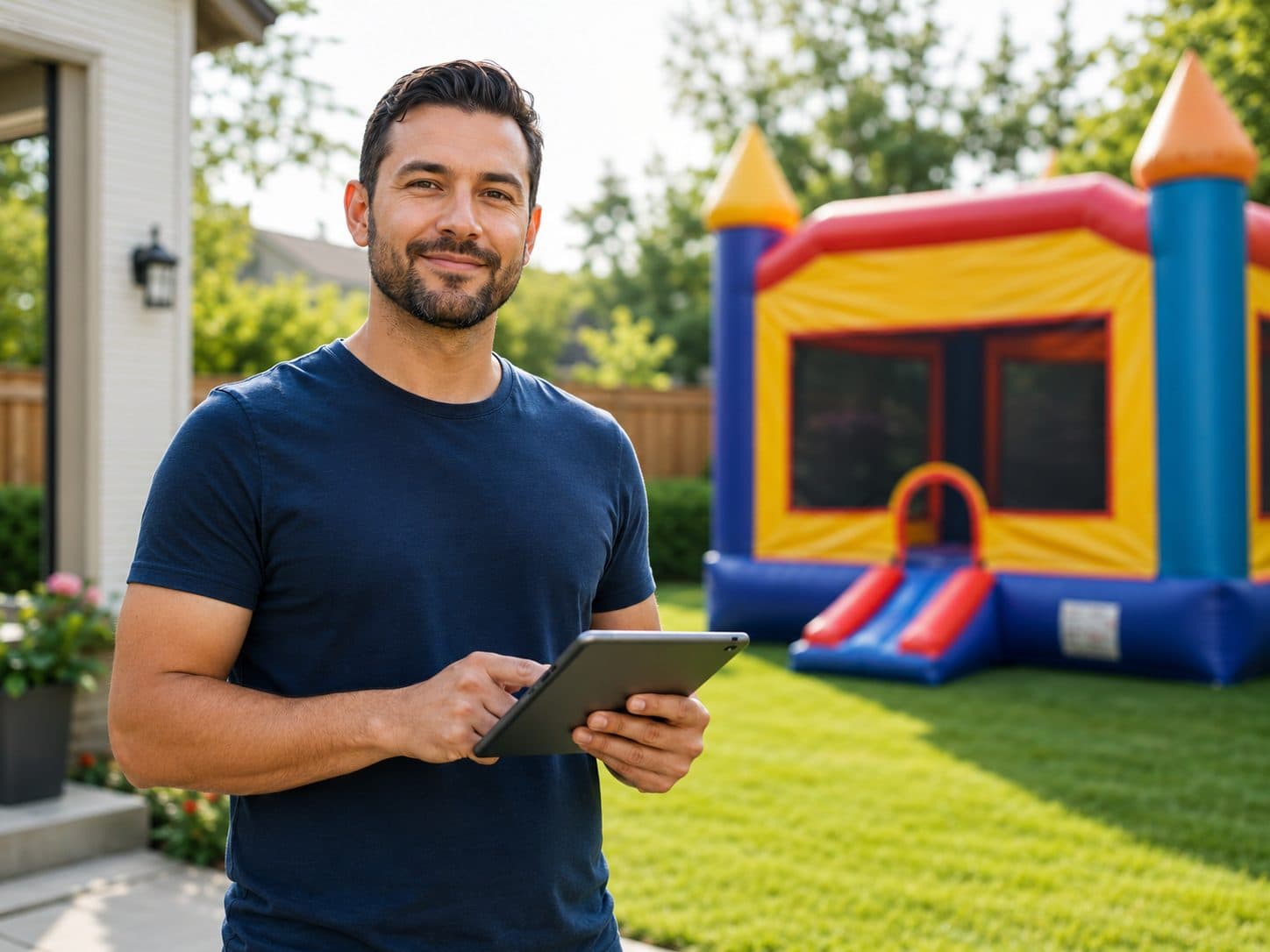 Inflatables rental operator managing bookings with Korent