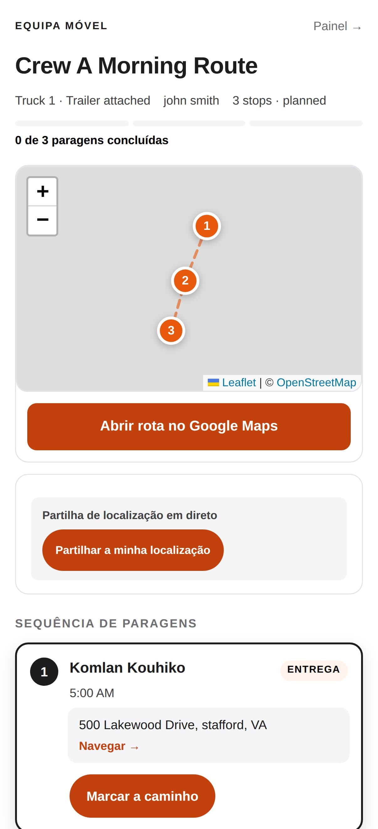 Os motoristas sabem exatamente para onde ir